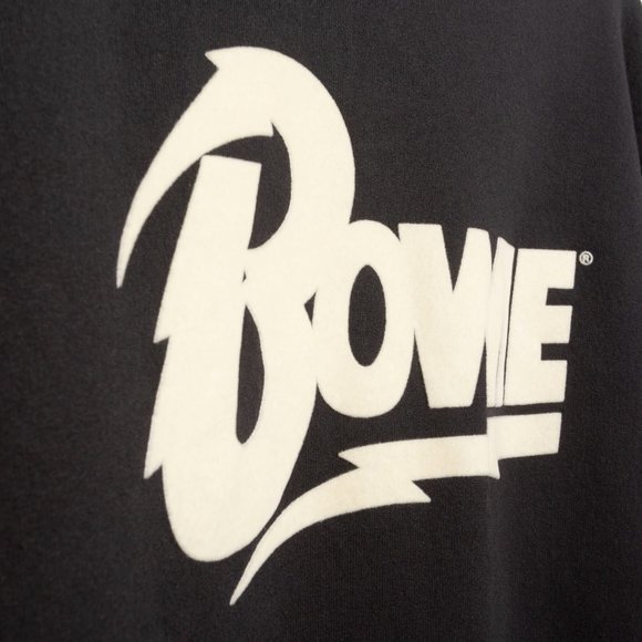 Bowie ⚡️ Brooklyn Museum Navy Flocked Sweatshirt - Size S - Picture 4 of 6